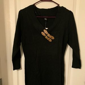 Black Sweater Dress with buckle detail